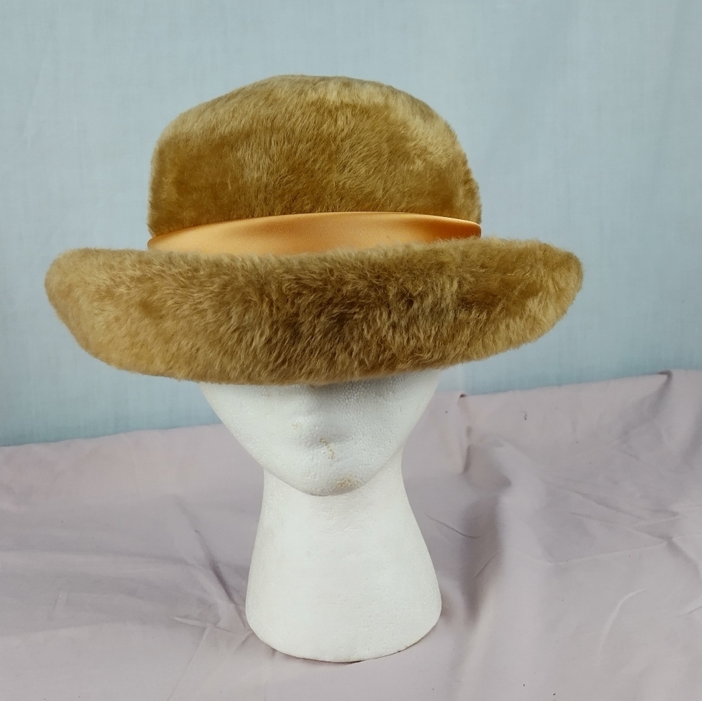Vintage MCM Jean Arlett 1950s Fur Fashion Australia Ribbon Hat - Picture 3 of 14